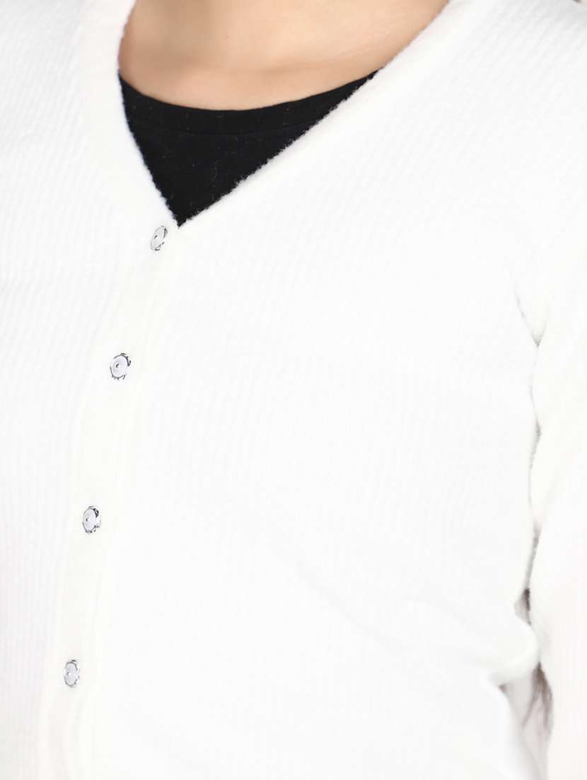 white acrylic cardigan - 20536698 -  Standard Image - 5