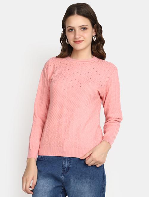 pink acrylic cardigan - 20536704 - Standard Image - 0