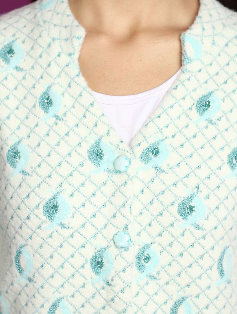 women long sleeved self design cardigan - 20536709 -  Standard Image - 5