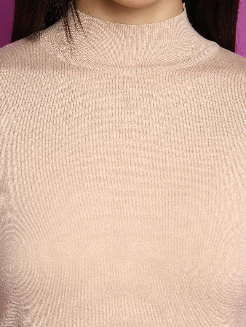 women beige solid pullover - 20536732 -  Standard Image - 5