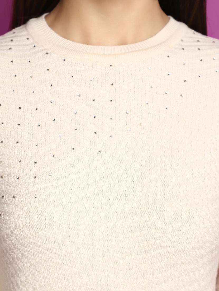 women long sleeved self design pullover - 20536733 -  Standard Image - 5