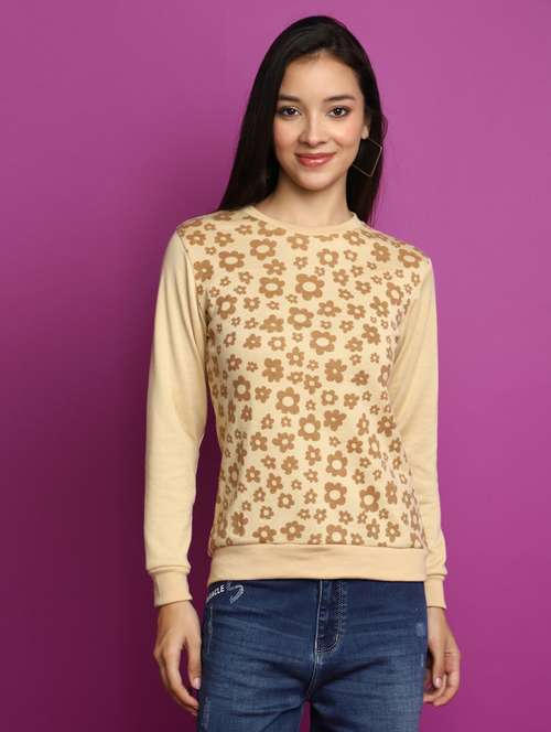 women long sleeved floral pullover - 20536734 -  Standard Image - 0