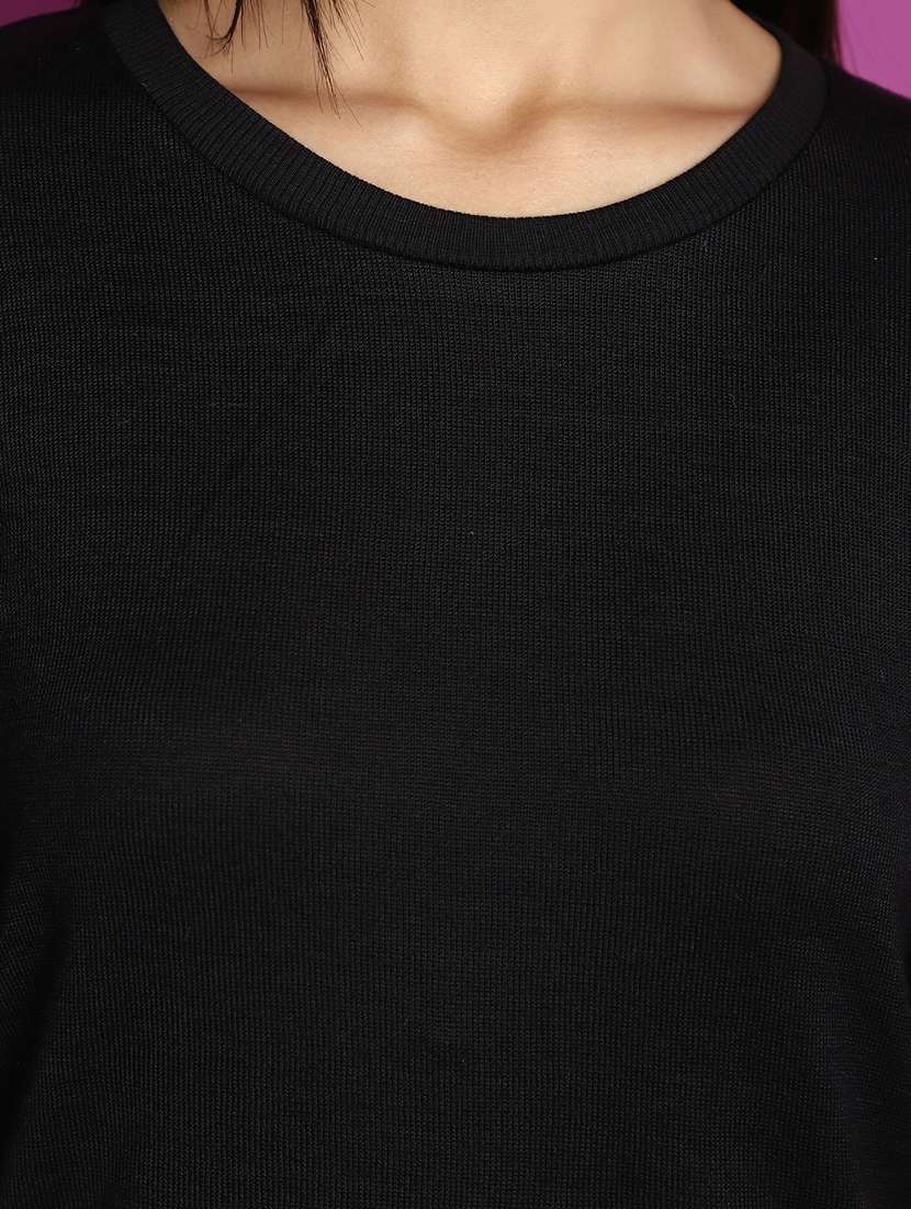 women long sleeved solid pullover - 20536737 - Standard Image - 5