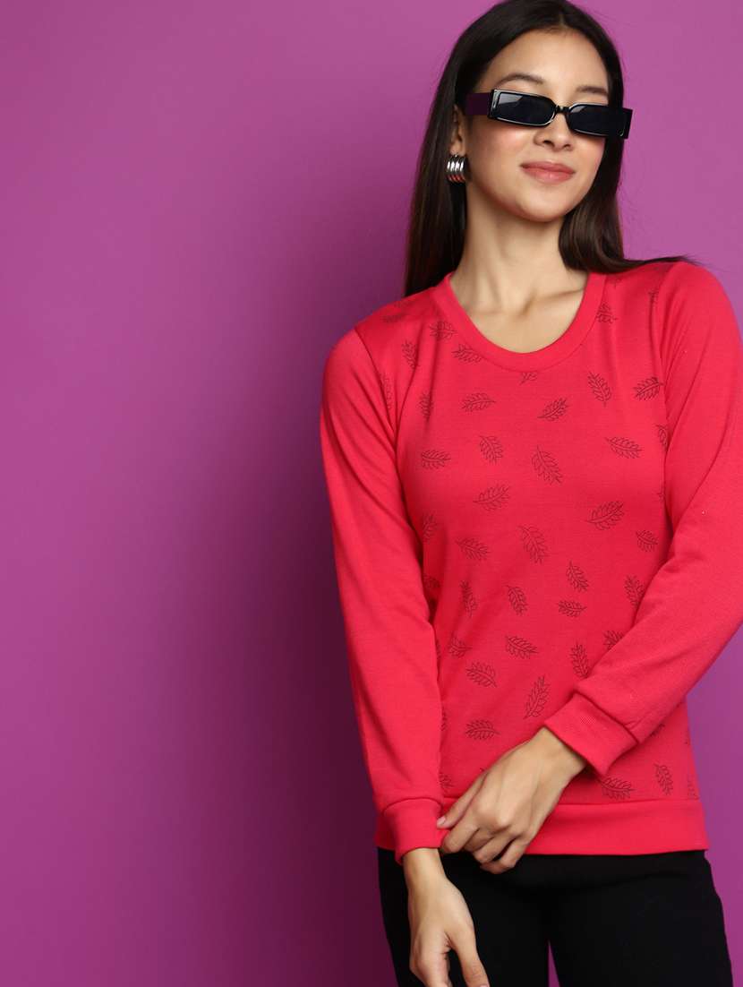 women long sleeved printed pullover - 20536738 - Standard Image - 3