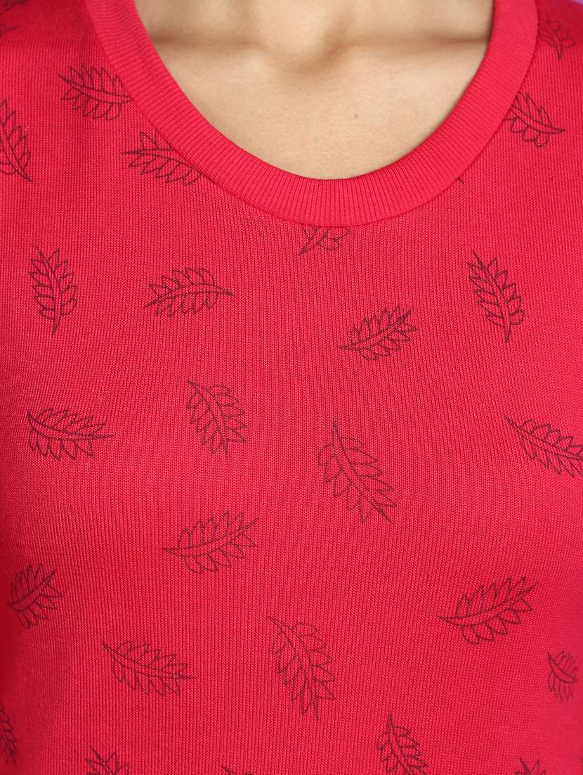women long sleeved printed pullover - 20536738 - Standard Image - 5