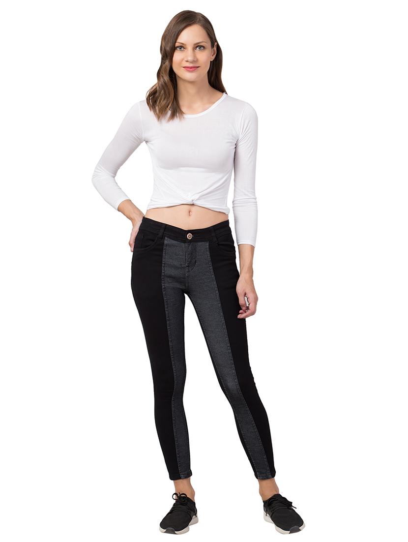 women's color block slim fit jeans - 20537529 - Standard Image - 3