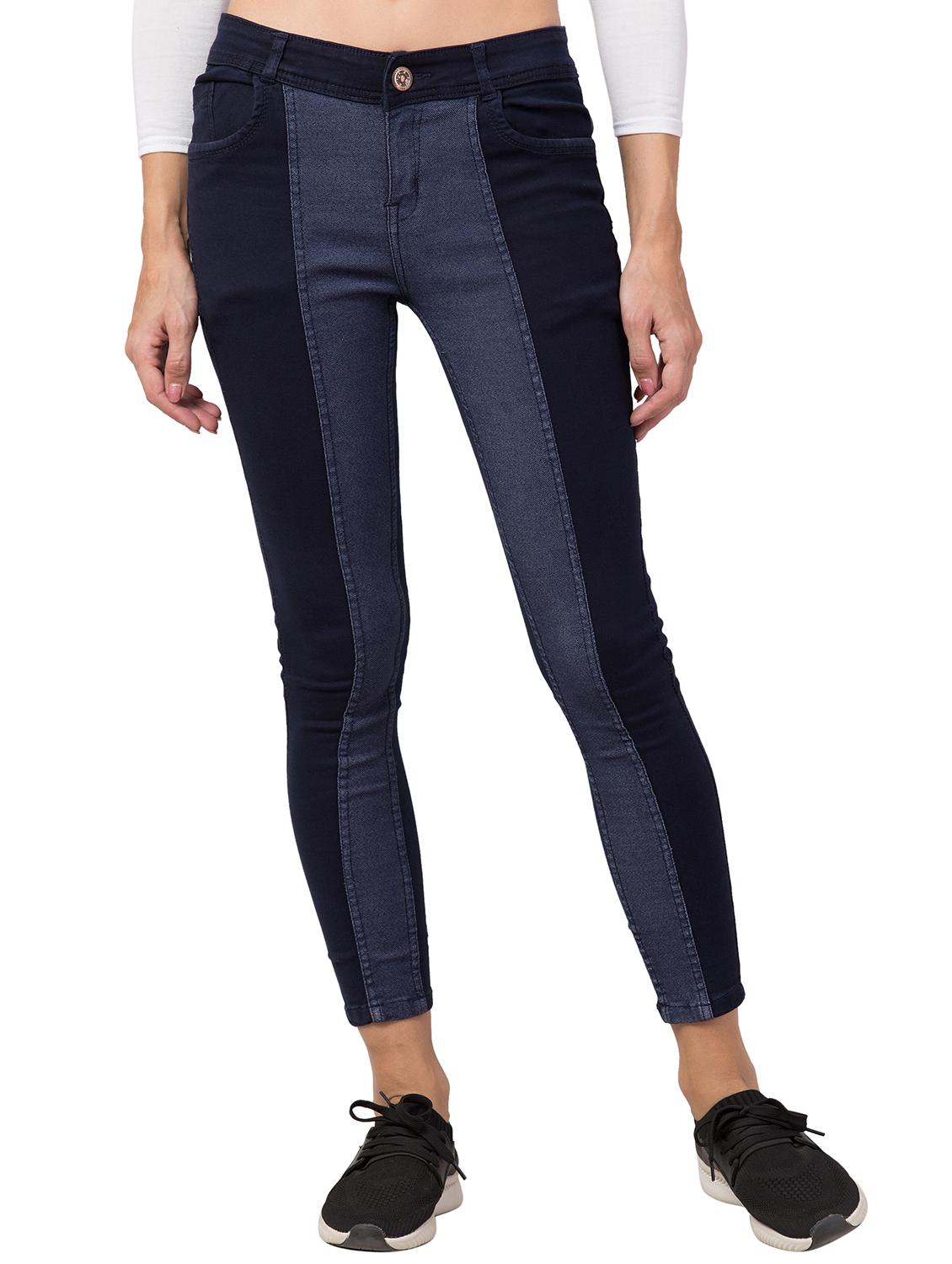women's color block slim fit jeans - 20537532 -  Zoom Image - 0