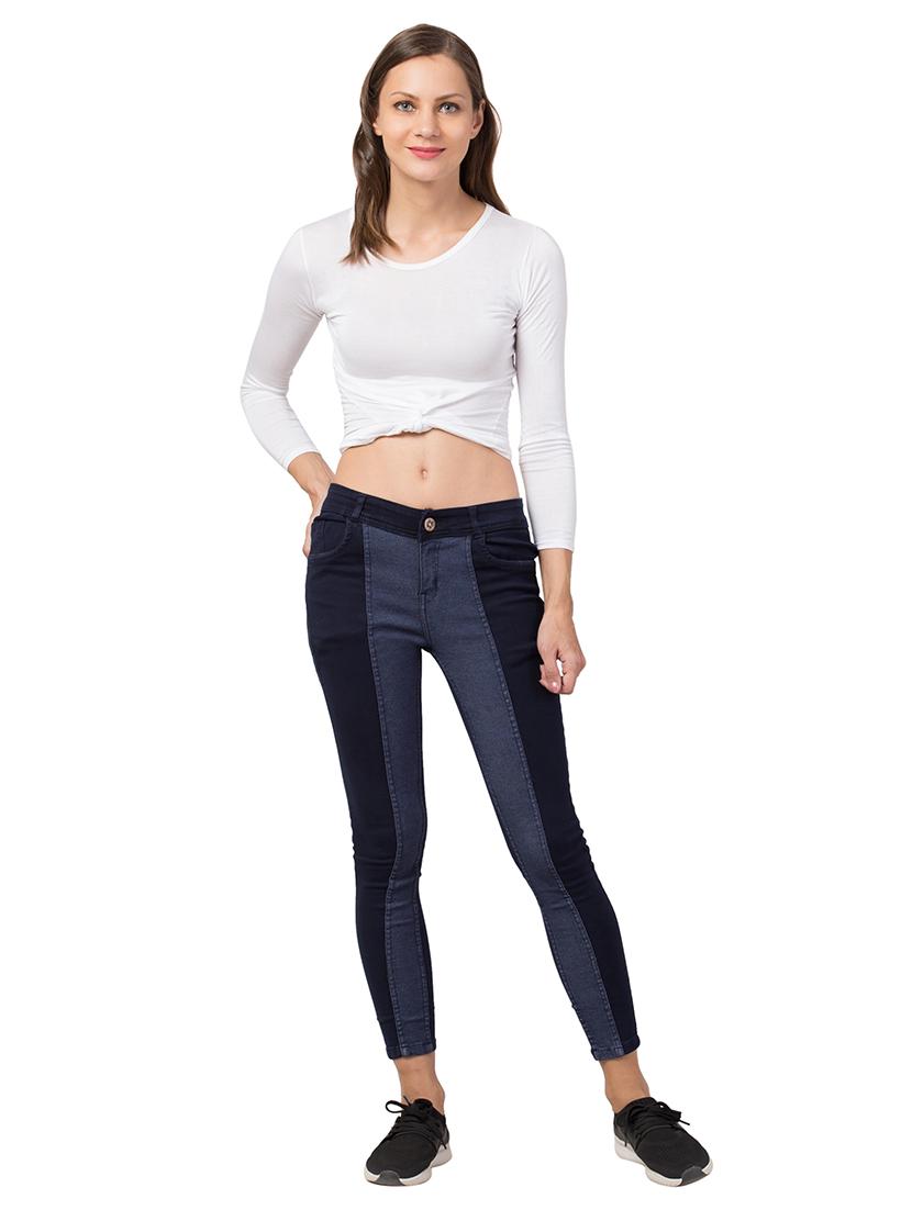 women's color block slim fit jeans - 20537532 - Standard Image - 3
