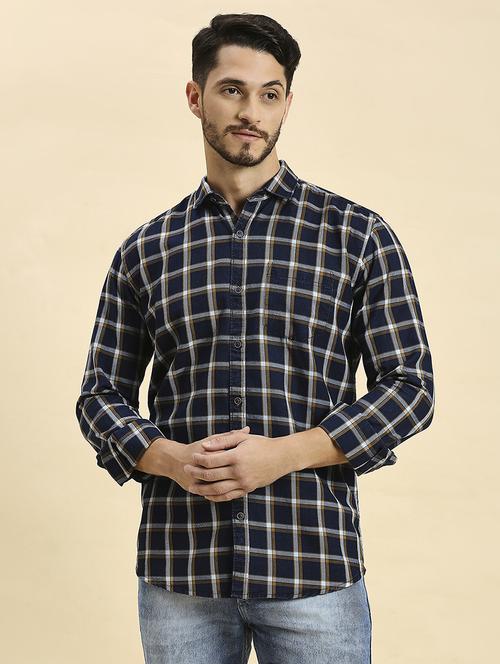 men checkered collared casual shirt - 20537534 -  Standard Image - 0