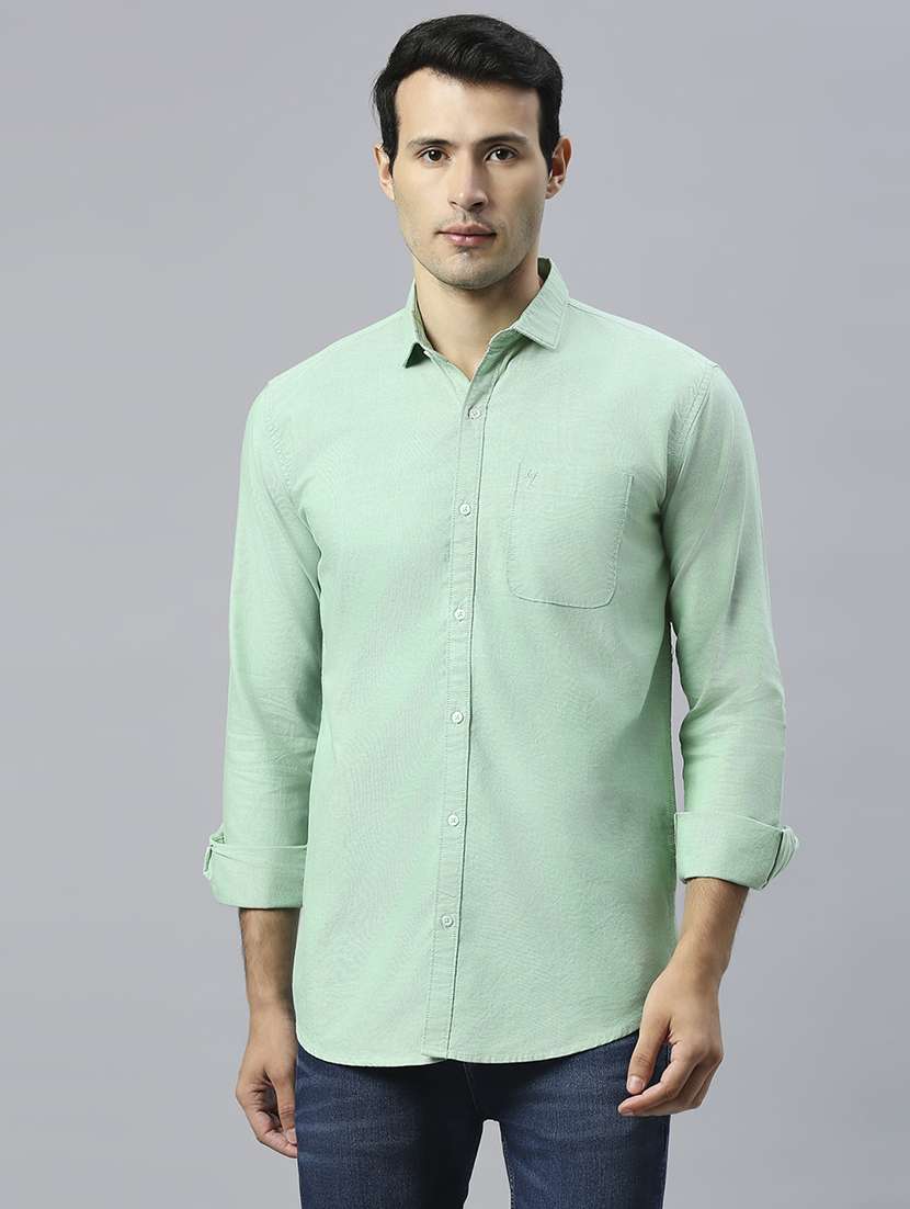 men solid collared casual shirt - 20537539 - Zoom Image - 0