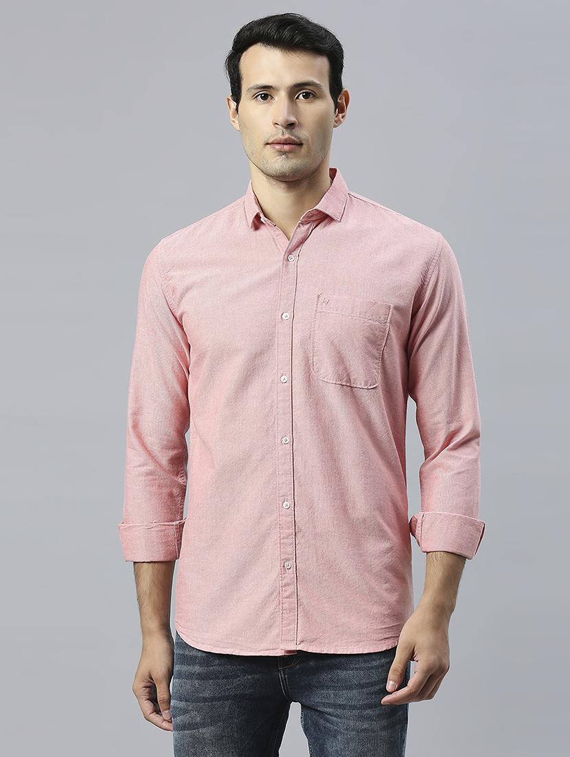 men solid collared casual shirt - 20537541 -  Zoom Image - 0