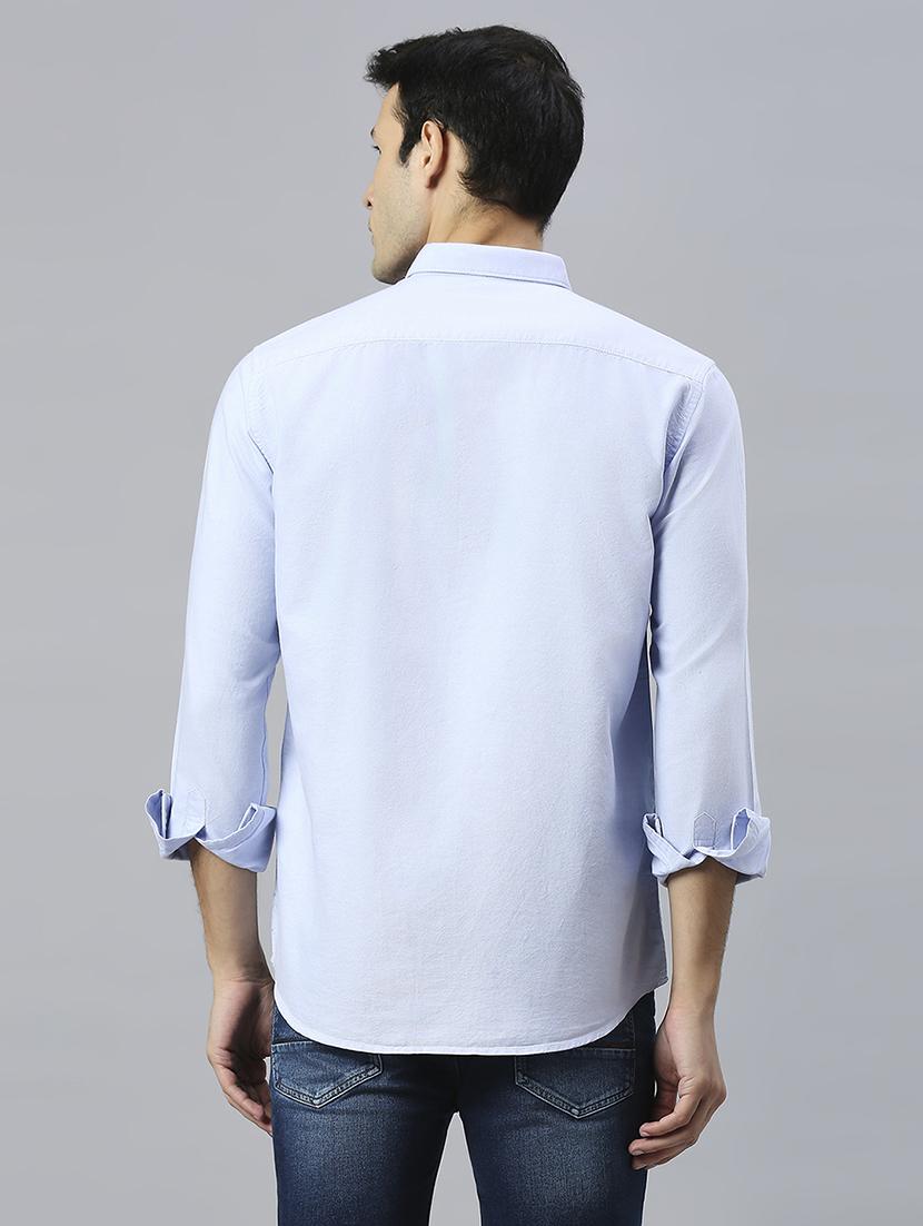 men solid collared casual shirt - 20537547 - Standard Image - 3