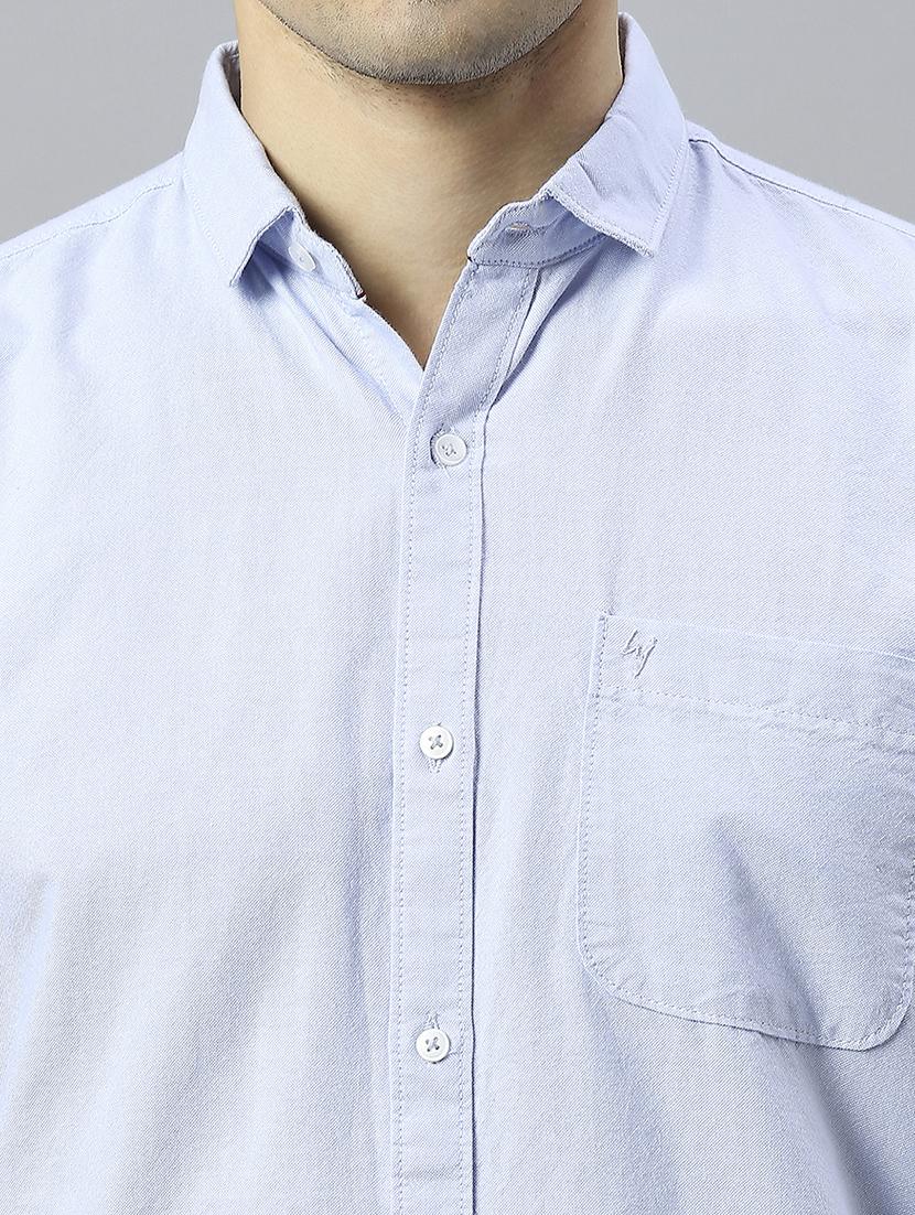 men solid collared casual shirt - 20537547 - Standard Image - 5