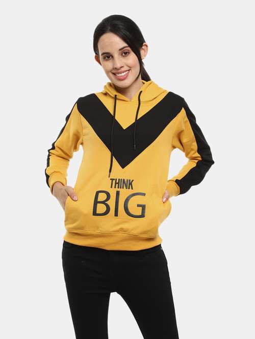 women long sleeved color block sweatshirt - 20537553 -  Standard Image - 0