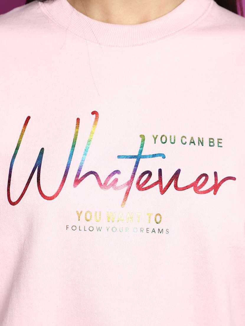 women long sleeved chest printed sweatshirt - 20537585 -  Standard Image - 5