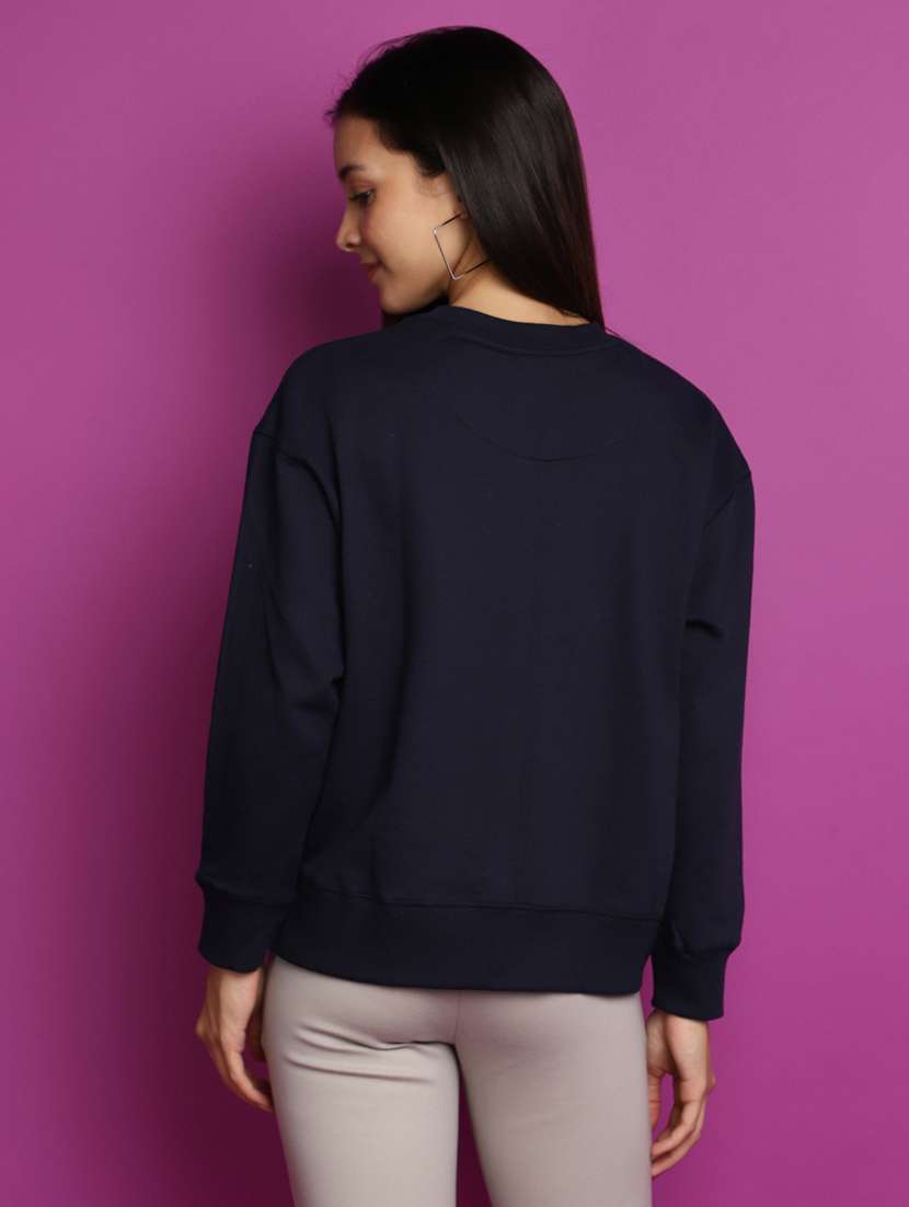 women long sleeved chest printed sweatshirt - 20537586 -  Standard Image - 3