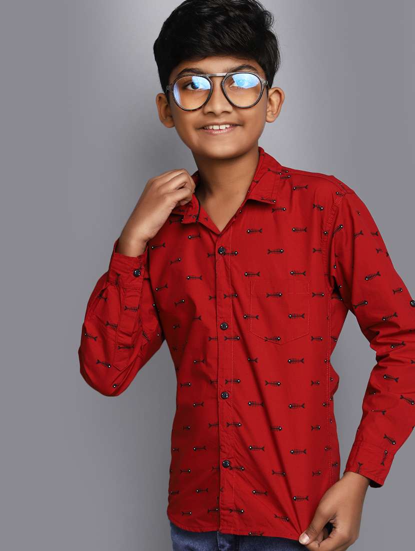 boys cotton long sleeve shirt - 20537602 -  Standard Image - 3