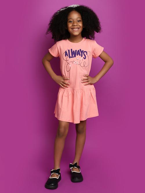 girls printed round neck frock - 20537732 - Standard Image - 0
