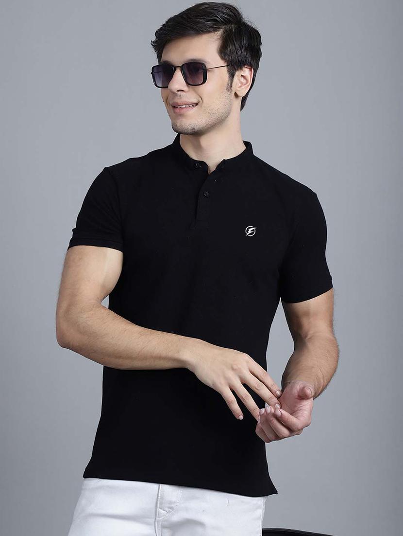 men black cotton slim fit t-shirt - 20537845 - Zoom Image - 0