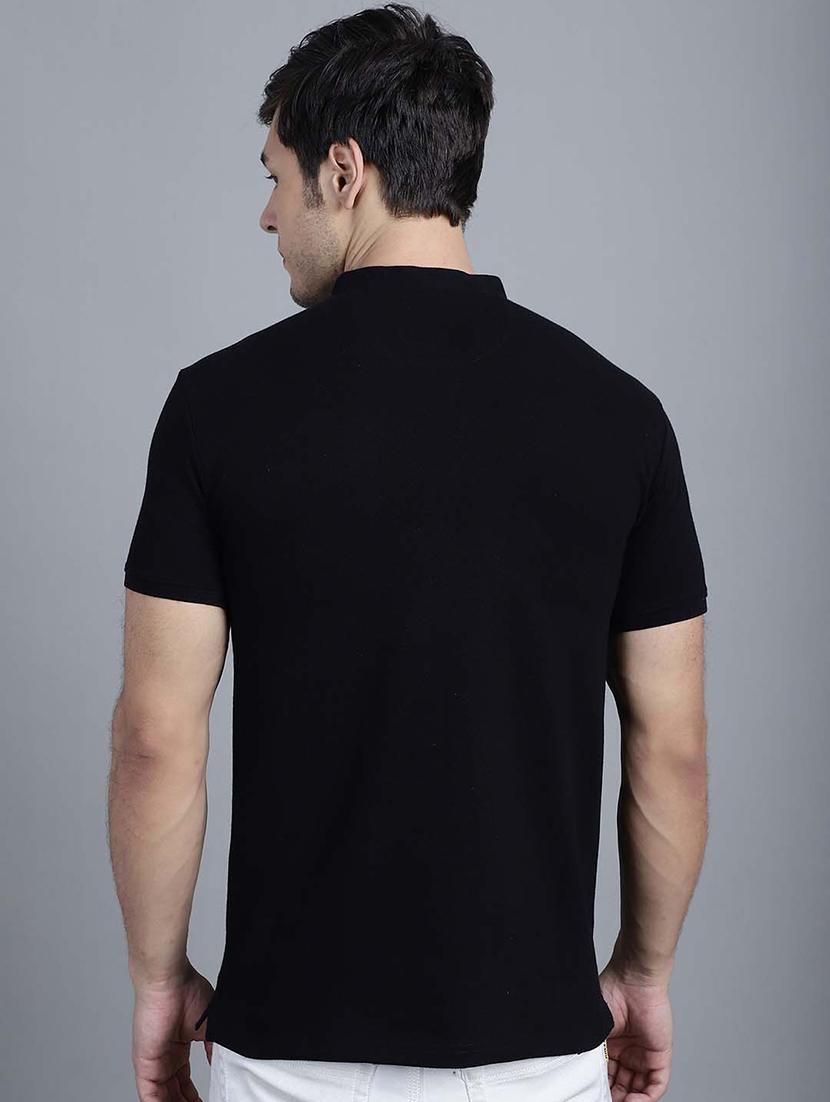 men black cotton slim fit t-shirt - 20537845 - Standard Image - 3