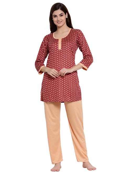red hosiery nightwear set - 20538033 -  Standard Image - 0