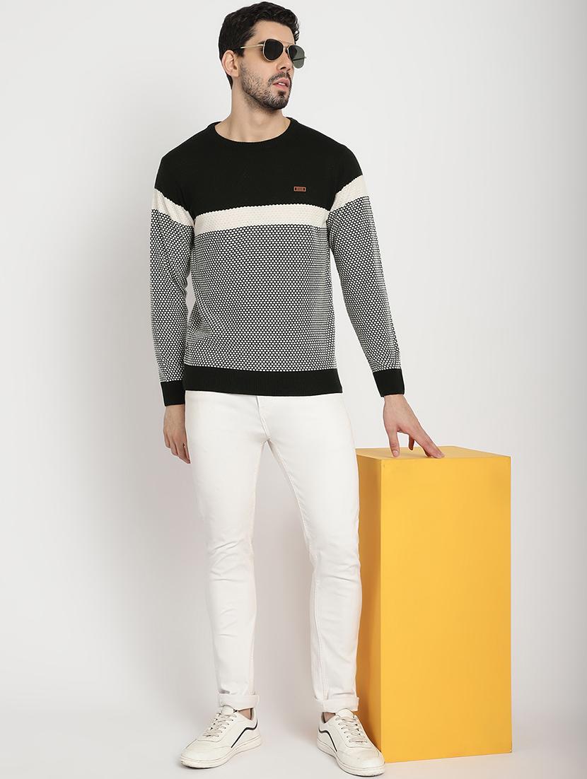 men black & white acrylic pullover - 20538364 - Standard Image - 3