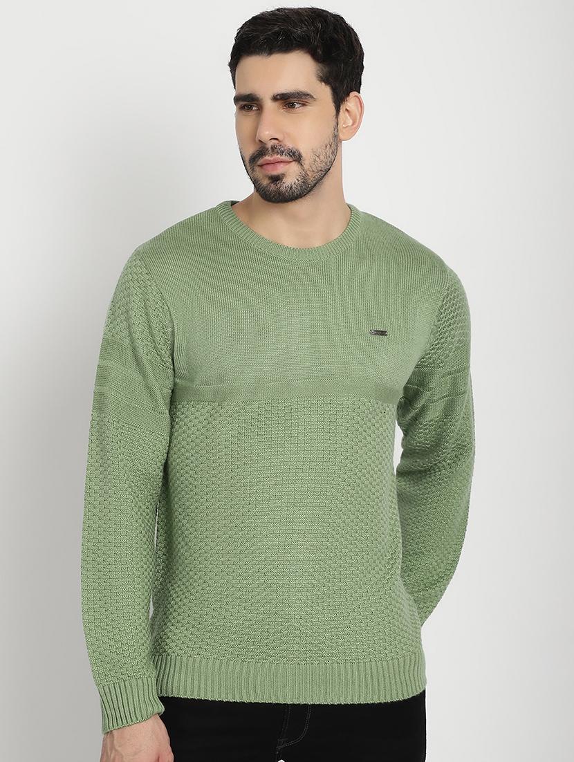 men self designed crew neck pullover - 20538372 - Zoom Image - 0