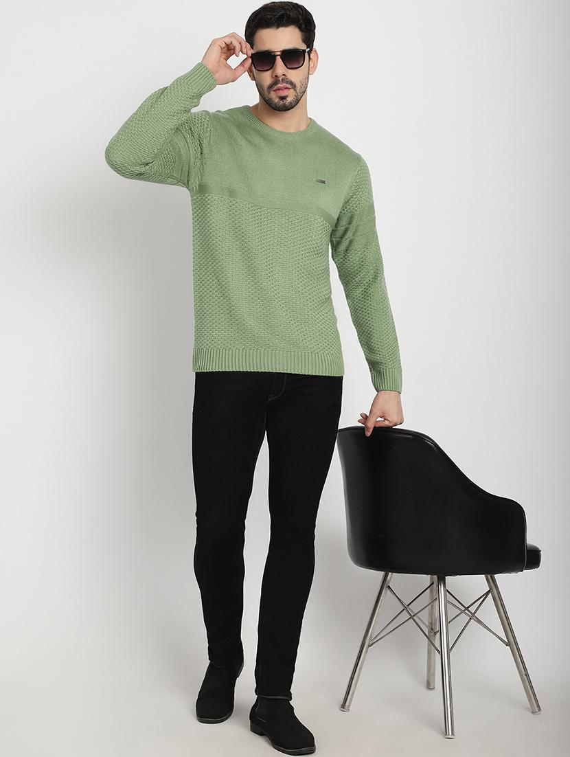 men self designed crew neck pullover - 20538372 - Standard Image - 3