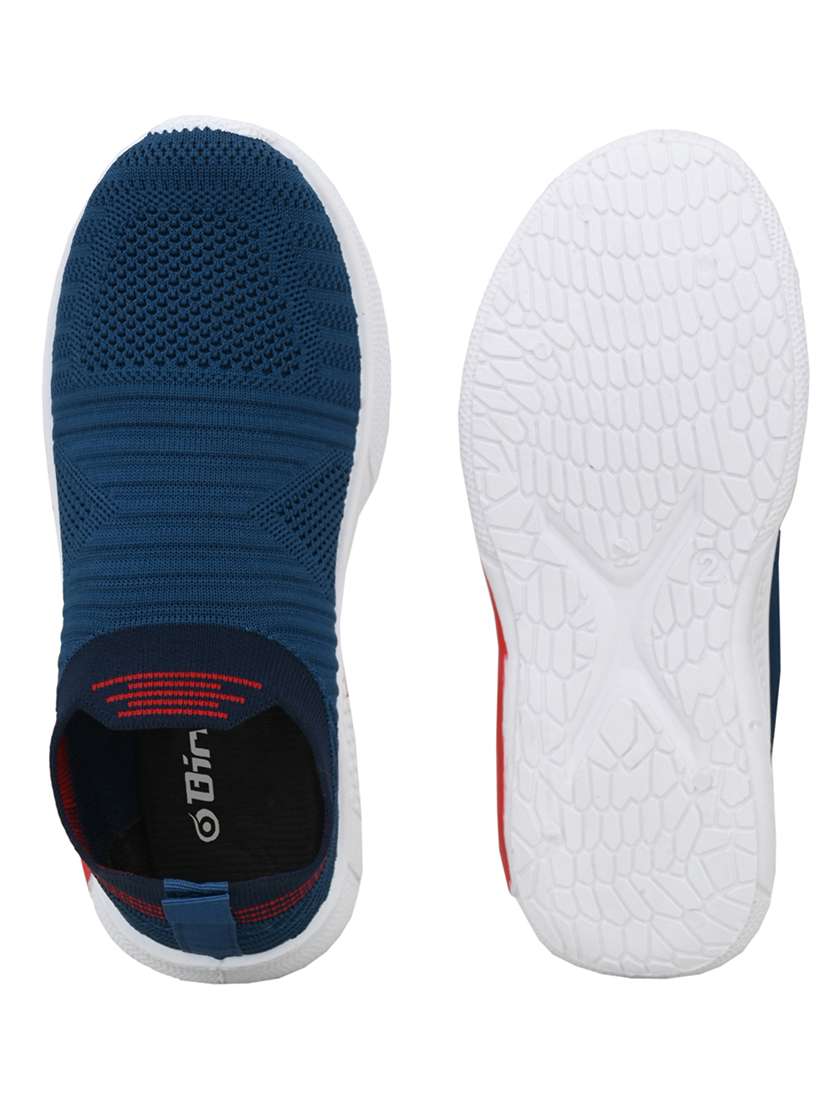 boys teal blue leatherette slip on sneaker - 20538583 -  Standard Image - 3