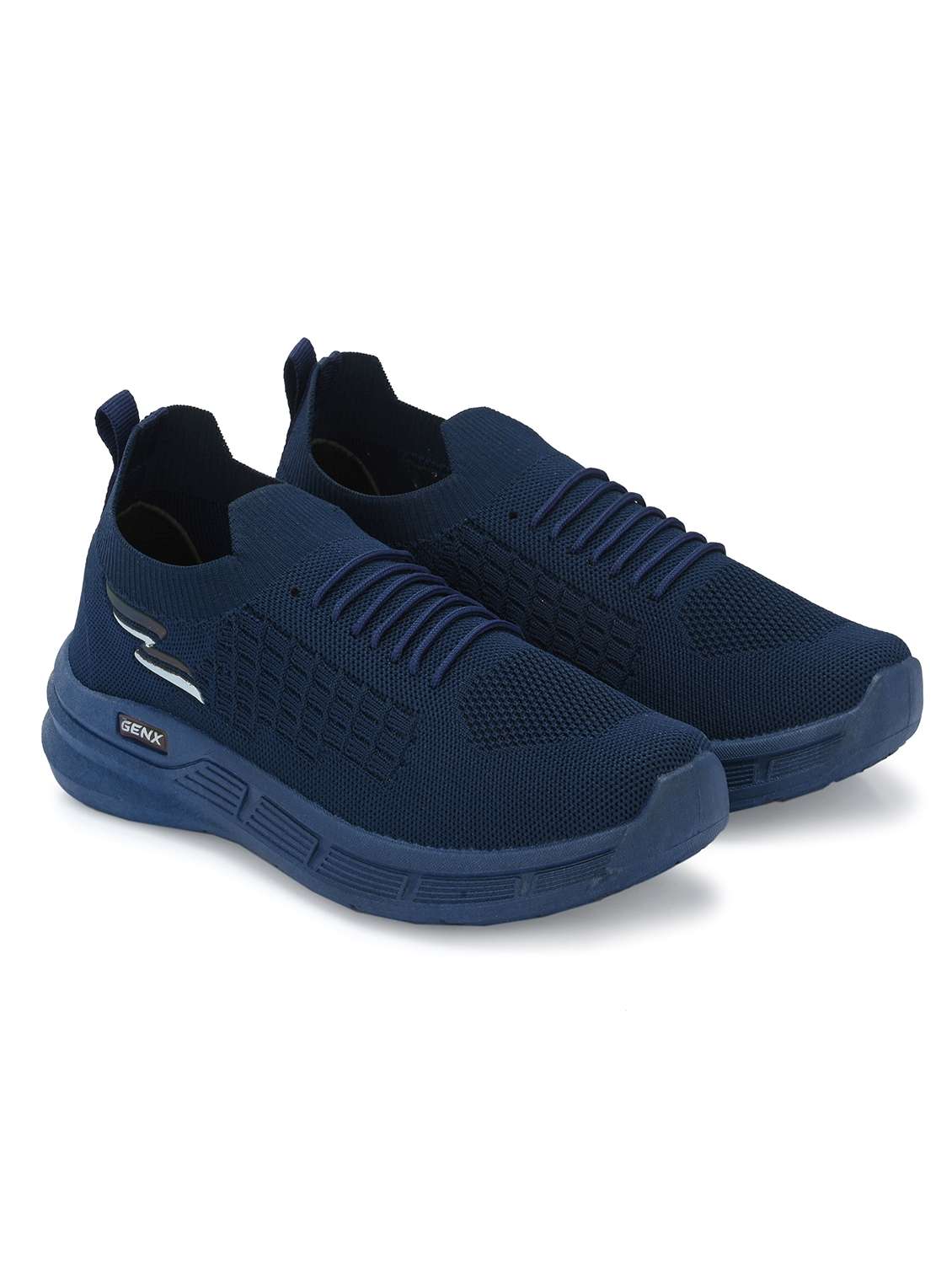 boys navy blue lace up sports shoe