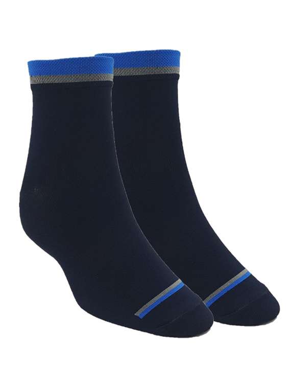 navy blue cotton above ankle length socks - 20538658 - Zoom Image - 0