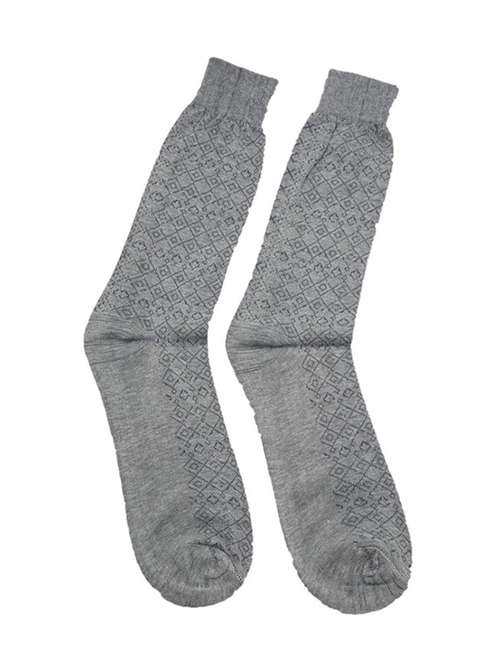 grey cotton above ankle length socks - 20538662 -  Standard Image - 0