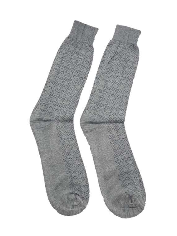 grey cotton above ankle length socks