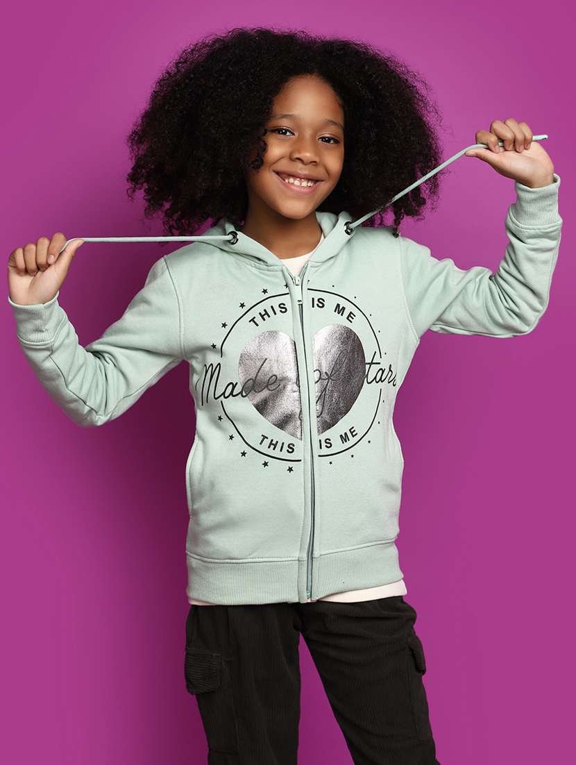 girls long sleeved graphic printed sweatshirt