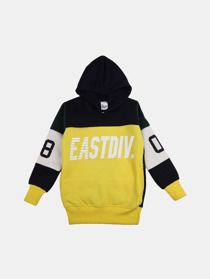 boys long sleeved color block sweatshirt