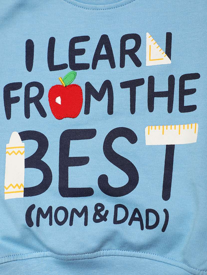 boys round neck front printed sweatshirt - 20538846 -  Standard Image - 3