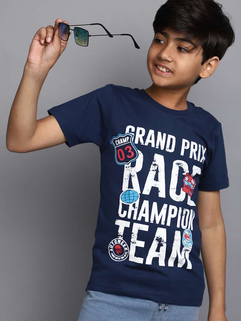 navy blue cotton blend t-shirt - 20538935 -  Standard Image - 3