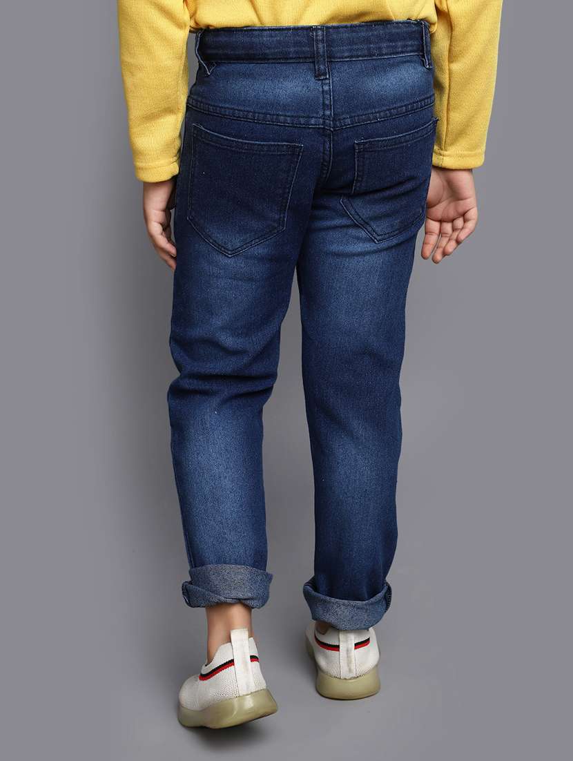 boy's plain slim fit jeans - 20539028 -  Standard Image - 3
