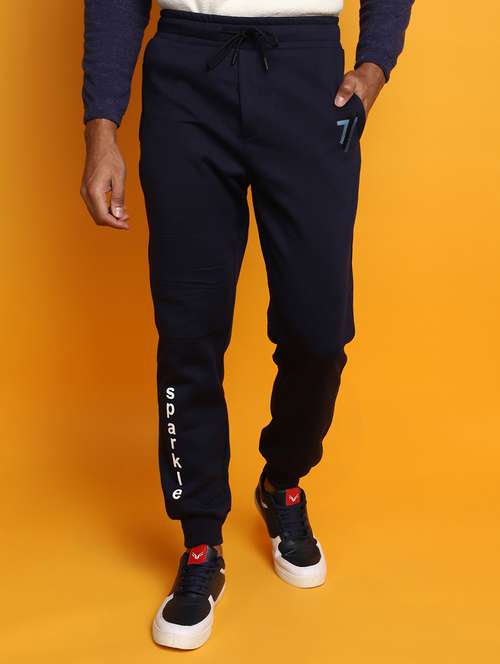 men navy blue regular fit joggers - 20539222 -  Standard Image - 0