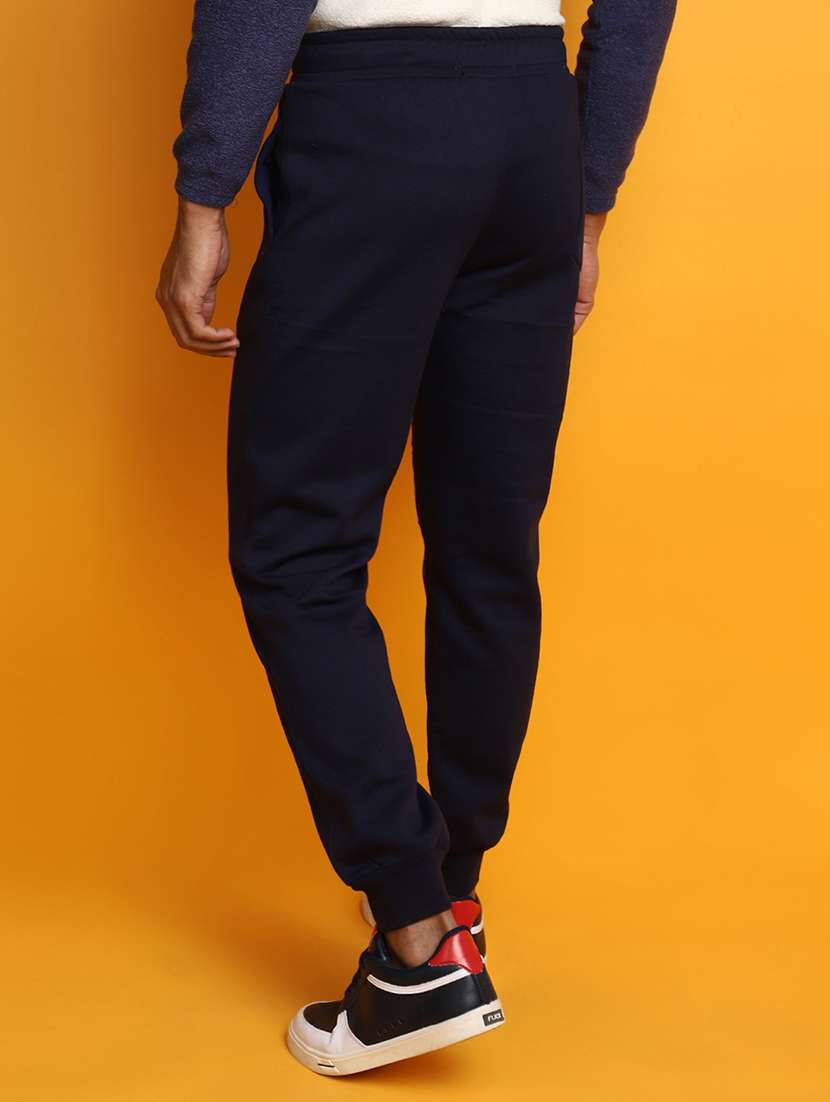 men navy blue regular fit joggers - 20539222 - Standard Image - 3