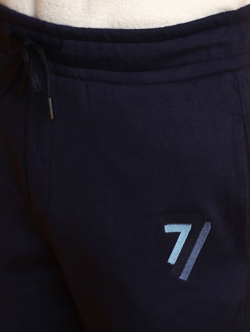 men navy blue regular fit joggers - 20539222 - Standard Image - 5