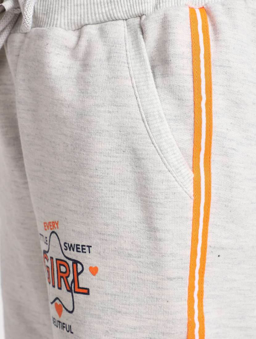 girls grey typography jogger - 20539243 -  Standard Image - 5