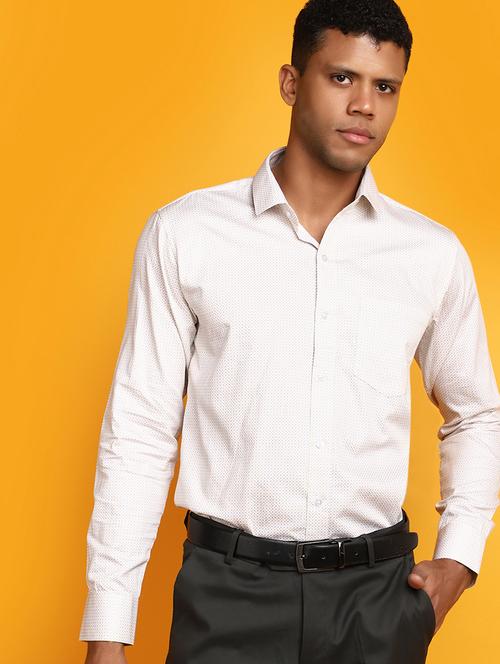 men printed cotton formal shirt - 20539542 -  Standard Image - 0