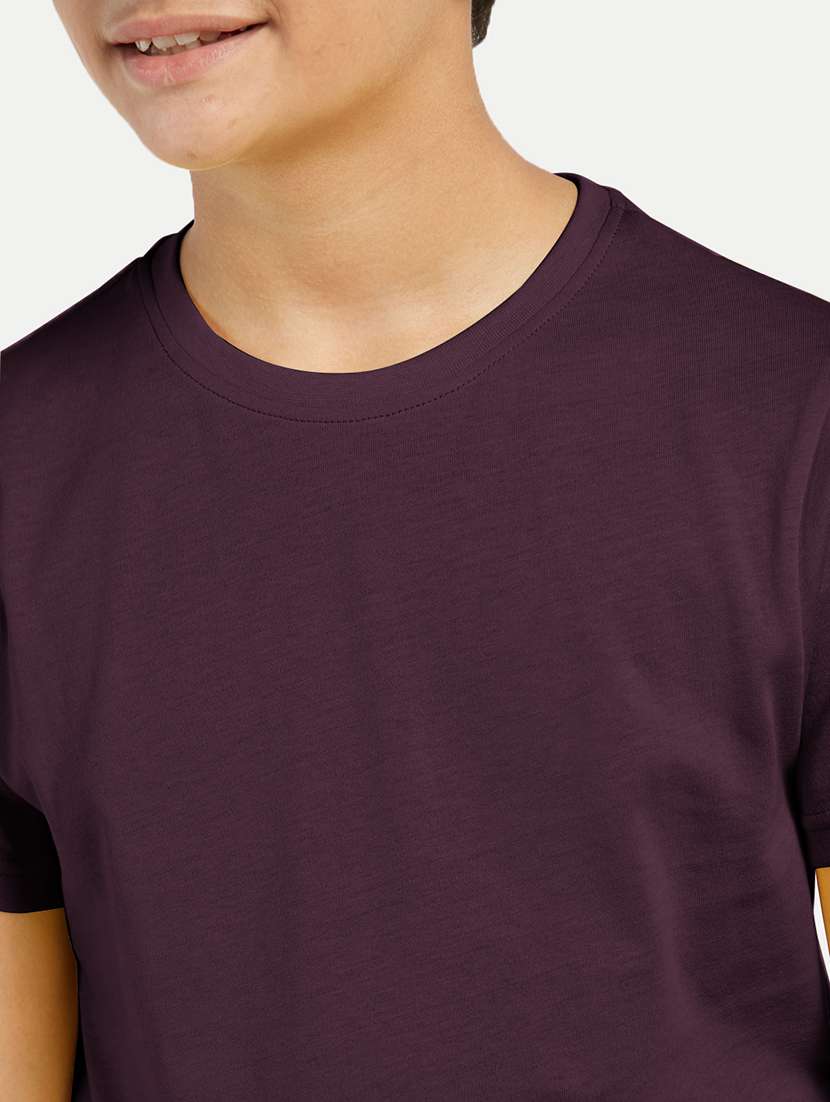 boys purple cotton viscose t-shirt - 20539799 -  Standard Image - 3