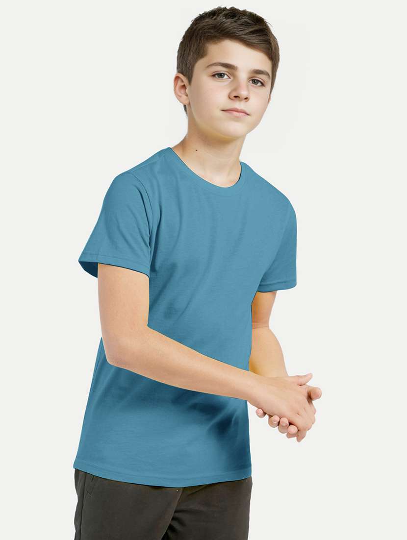 boys ai aqua cotton viscose t-shirt