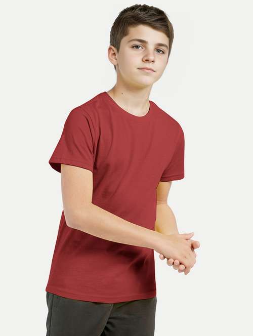 boys red cotton viscose t-shirt - 20539807 -  Standard Image - 0
