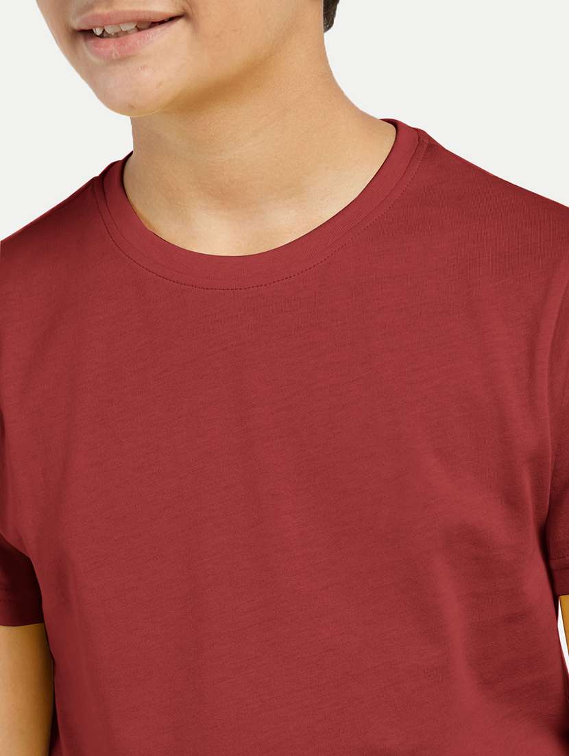 boys red cotton viscose t-shirt - 20539807 -  Standard Image - 3