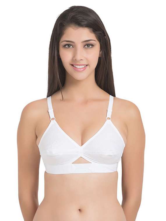 women solid regular bra