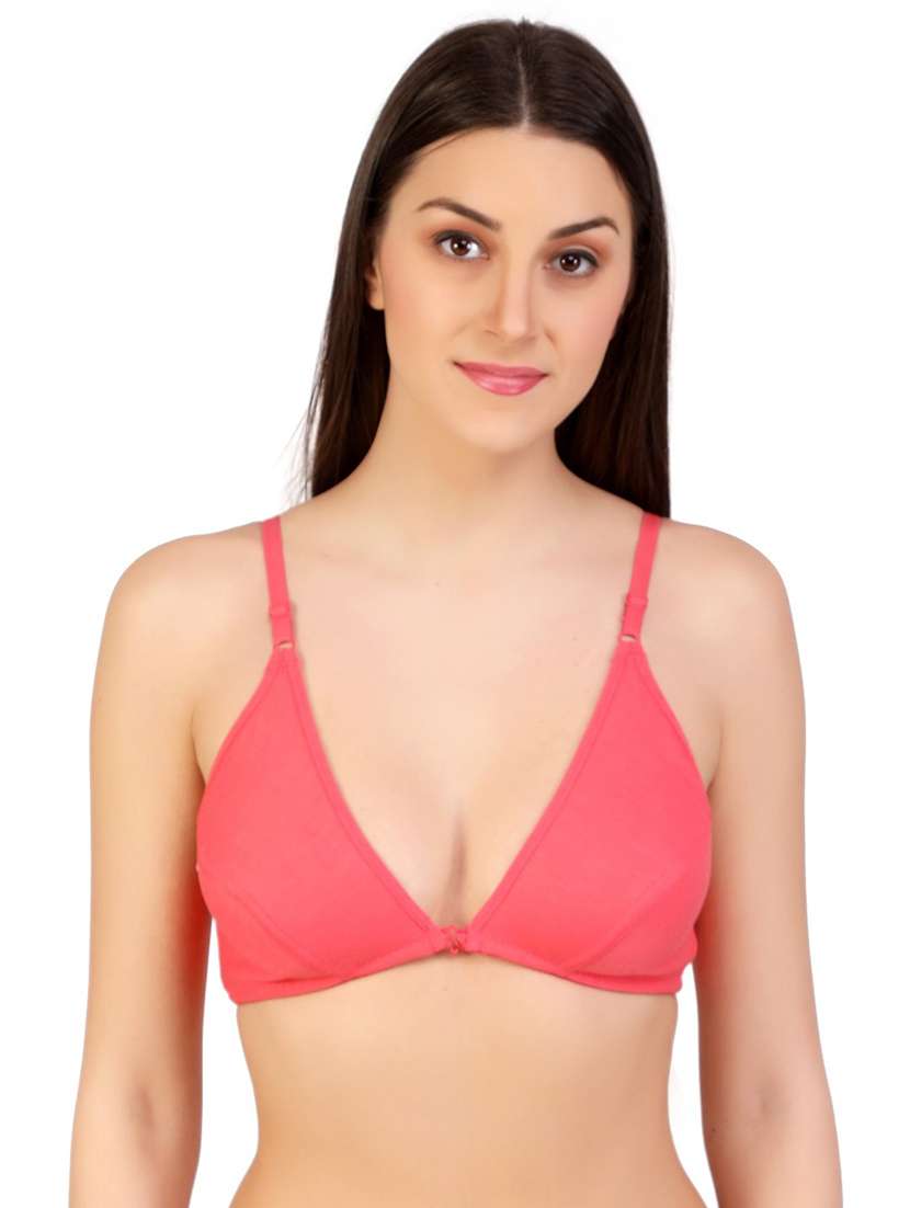 women solid plunge bra