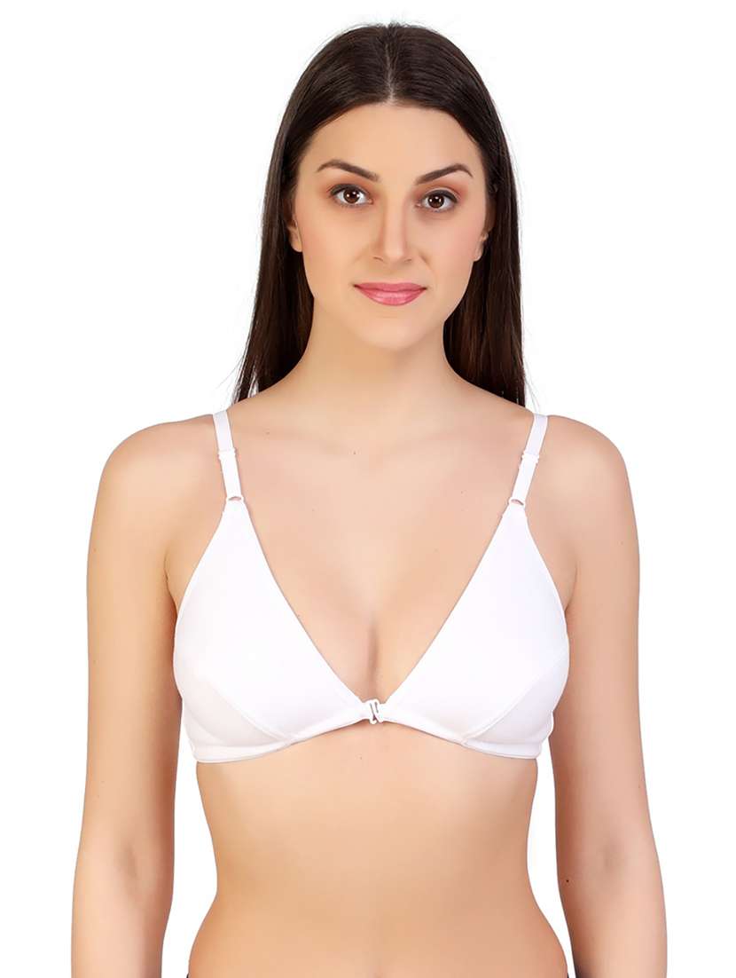 women solid front open bra - 20540135 -  Zoom Image - 0